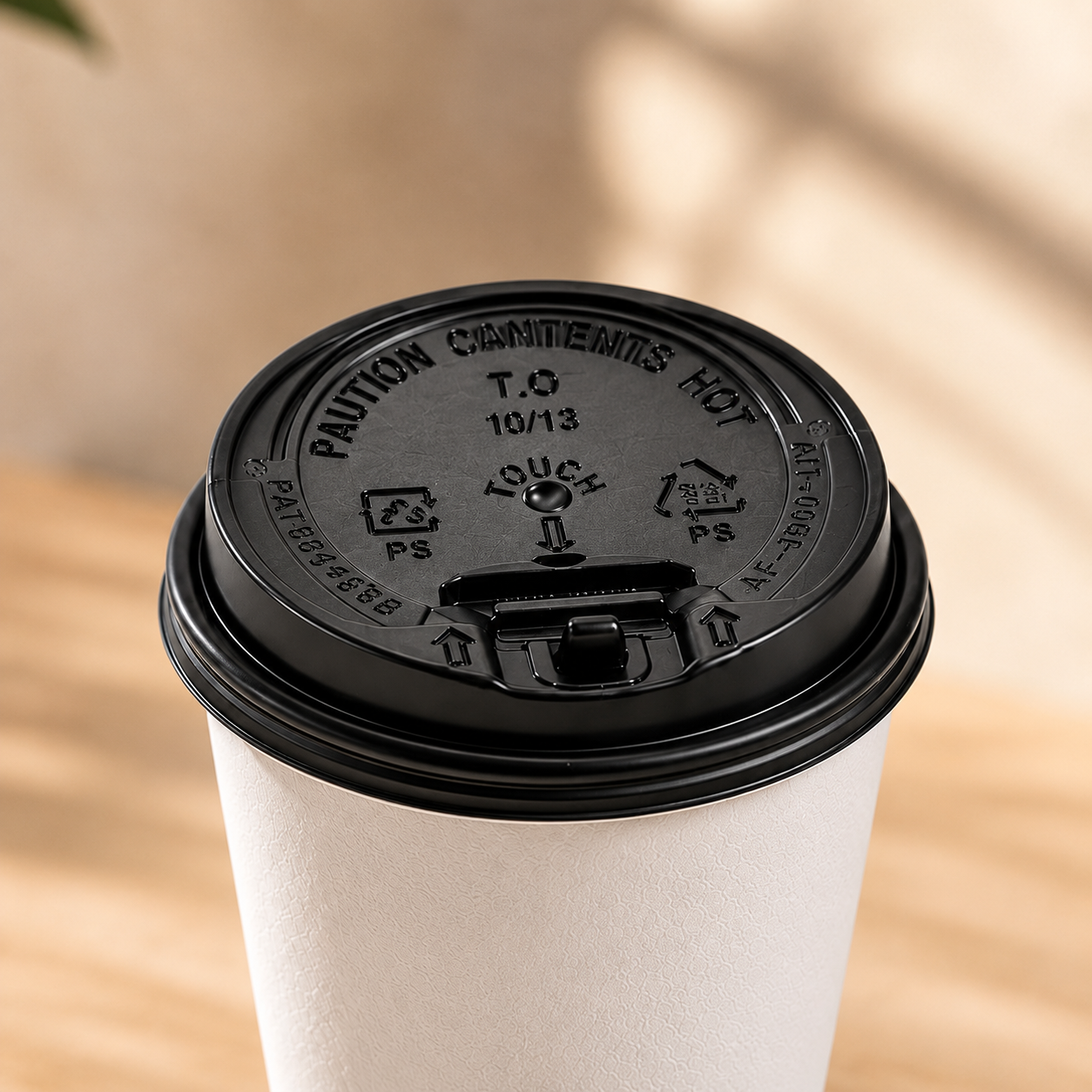블랙 개폐리드 10/13oz, 12/16/20oz 종이컵용 1000개
